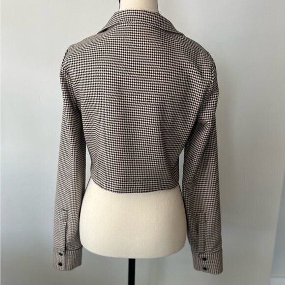 ZARA Houndstooth Crop Top - Picture 6 of 14